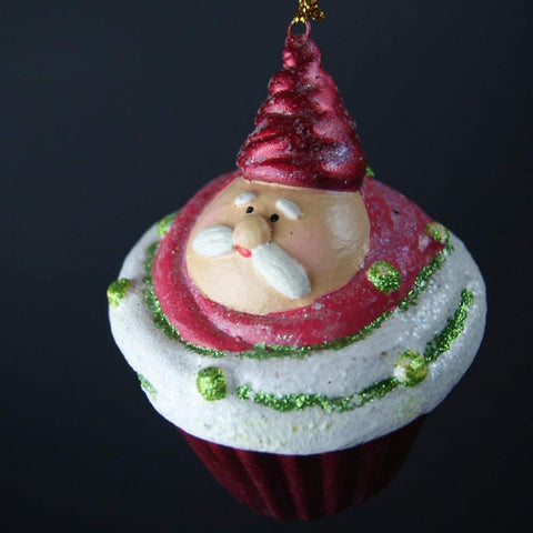 Julepynt - Cupcake med smeltet julemand