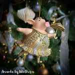 Julepynt - Ballerinagris med paraply