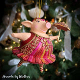 Julepynt - Ballerinagris med paraply