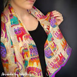 Silke tørklæder - med motiver og flotte farver